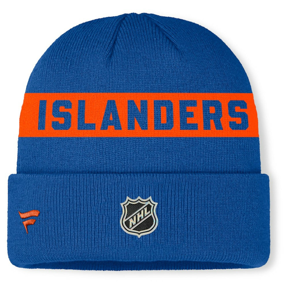 New York Islanders - Fanatics Authentic Pro Rink Cuffed Knit Hat Royal