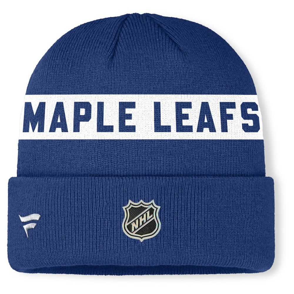Toronto Maple Leafs - Fanatics Authentic Pro Rink Cuffed Knit Hat Blue