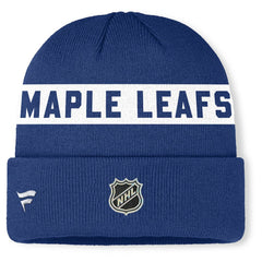 Toronto Maple Leafs - Fanatics Authentic Pro Rink Cuffed Knit Hat Blue