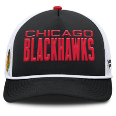 Chicago Blackhawks Fanatics Authentic Pro Rink A-Frame Adjustable Hat Black/White