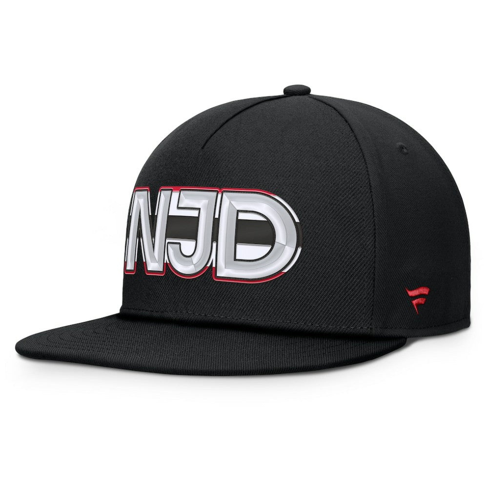 New Jersey Devils - Fanatics Authentic Pro Rink Team Code Snapback Hat Black