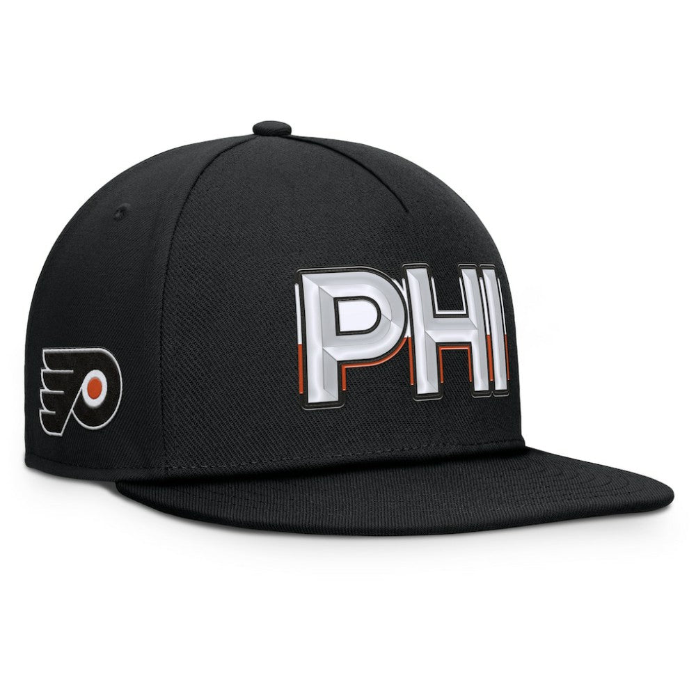 Philadelphia Flyers - Fanatics Authentic Pro Rink Team Code Snapback Hat Black
