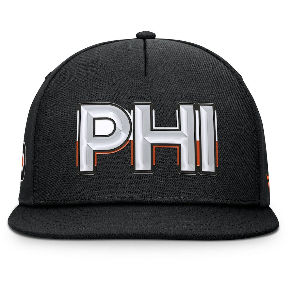 Philadelphia Flyers - Fanatics Authentic Pro Rink Team Code Snapback Hat Black
