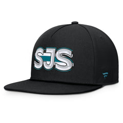 San Jose Sharks - Fanatics Authentic Pro Rink Team Code Snapback Hat Black