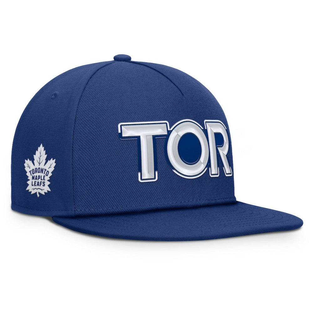Toronto Maple Leafs - Fanatics Authentic Pro Rink Team Code Snapback Hat Blue