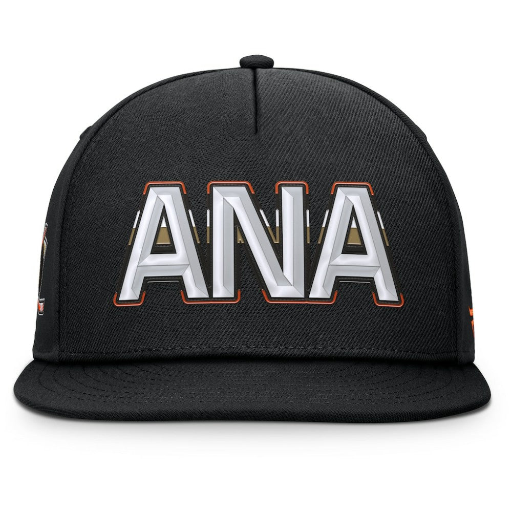 Anaheim Ducks - Fanatics Authentic Pro Rink Team Code Snapback Hat Black