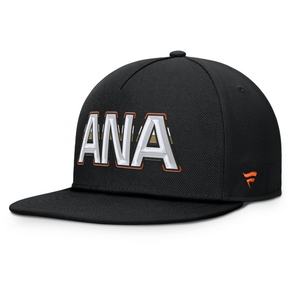 Anaheim Ducks - Fanatics Authentic Pro Rink Team Code Snapback Hat Black