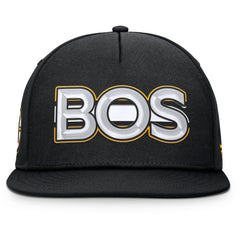 Boston Bruins Fanatics Authentic Pro Rink Team Code Snapback Hat Black