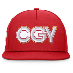 Calgary Flames - Fanatics Authentic Pro Rink Team Code Snapback Hat Red