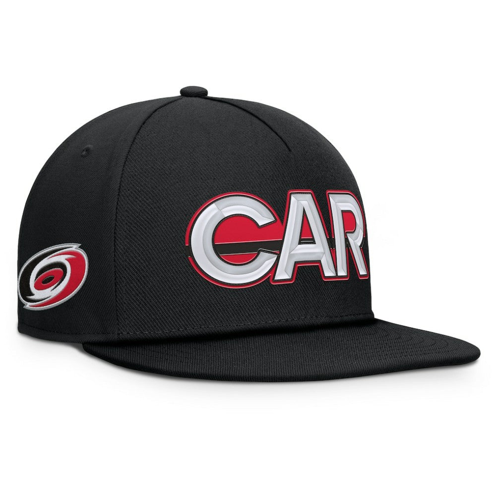 Carolina Hurricanes - Fanatics Authentic Pro Rink Team Code Snapback Hat Black