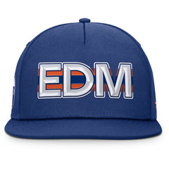 Edmonton Oilers - Fanatics Authentic Pro Rink Team Code Snapback Hat Royal