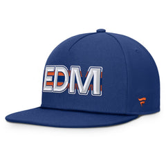 Edmonton Oilers - Fanatics Authentic Pro Rink Team Code Snapback Hat Royal