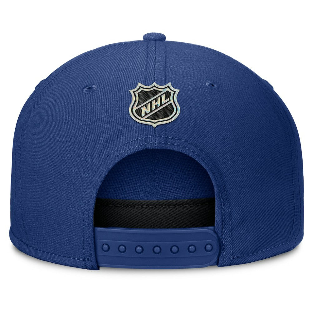 Edmonton Oilers - Fanatics Authentic Pro Rink Team Code Snapback Hat Royal