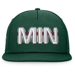 Minnesota Wild - Fanatics Authentic Pro Rink Team Code Snapback Hat Green