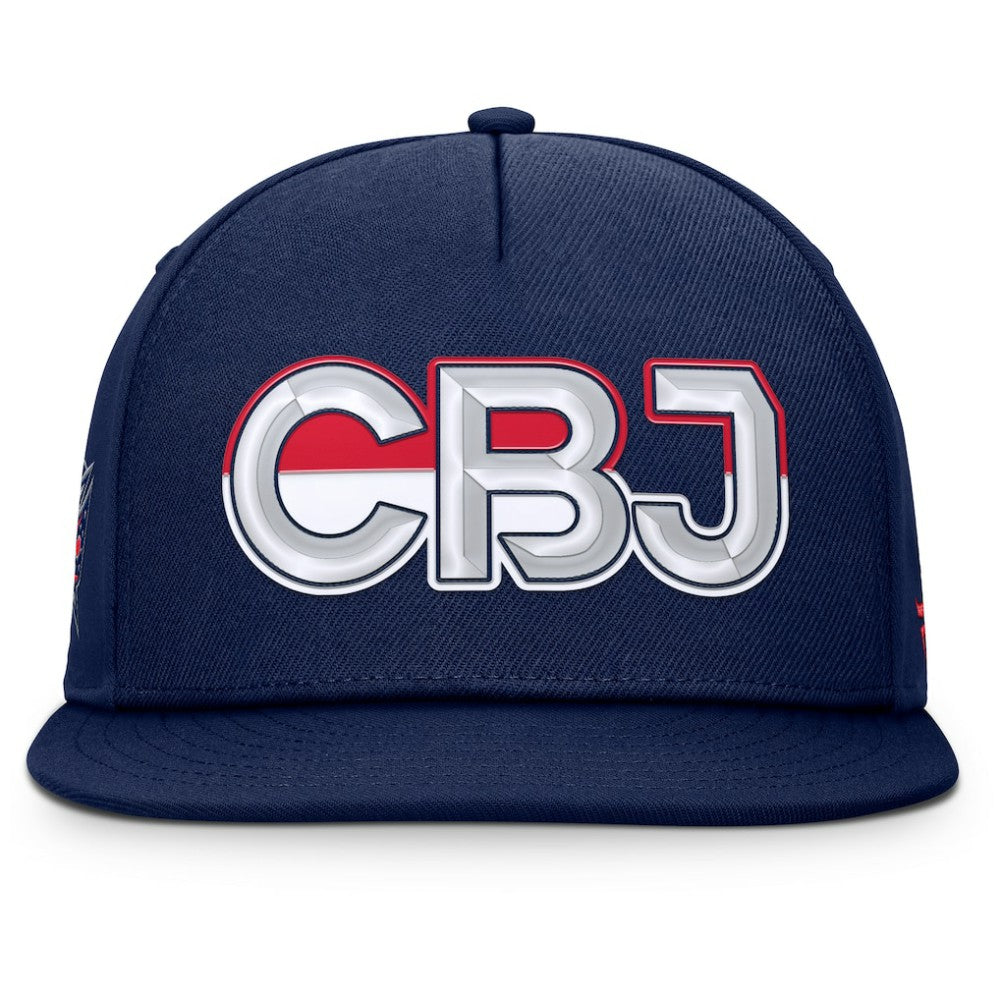 Columbus Blue Jackets - Fanatics Authentic Pro Rink Team Code Snapback Hat Navy