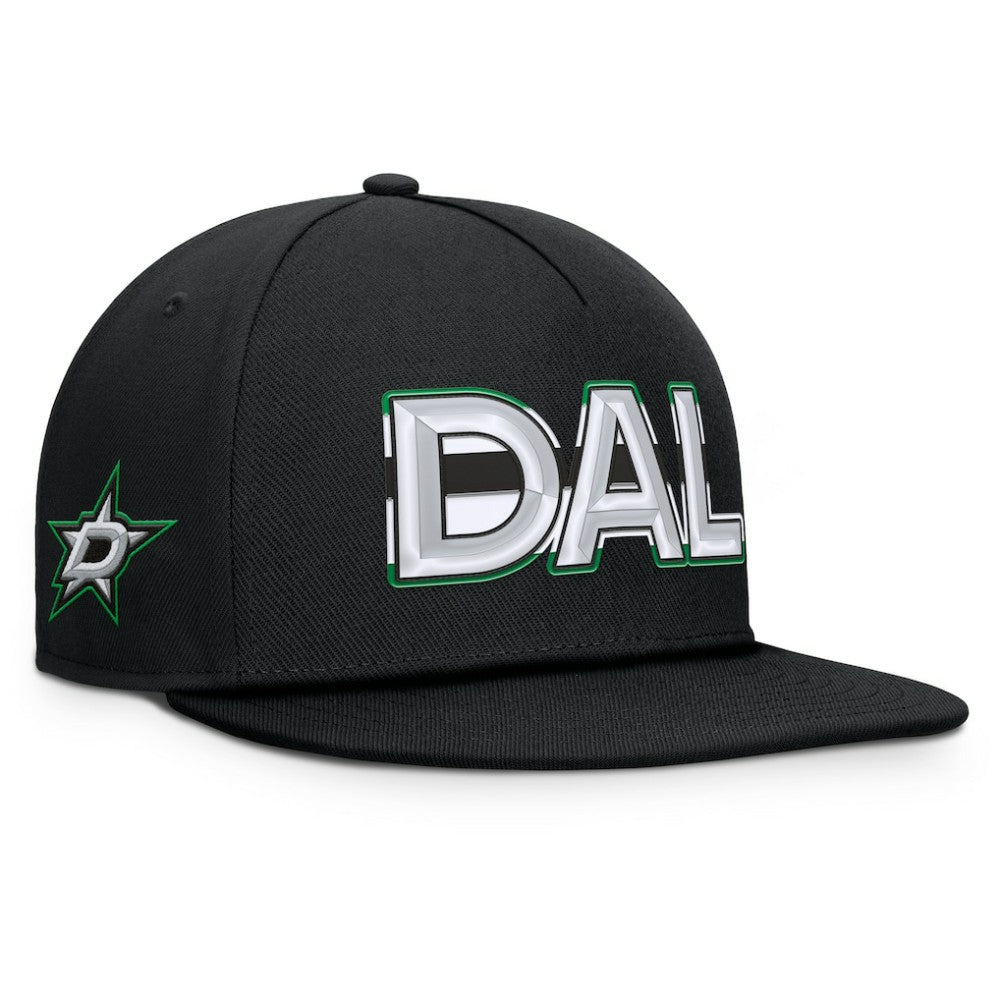 Dallas Stars - Fanatics Authentic Pro Rink Team Code Snapback Hat Black
