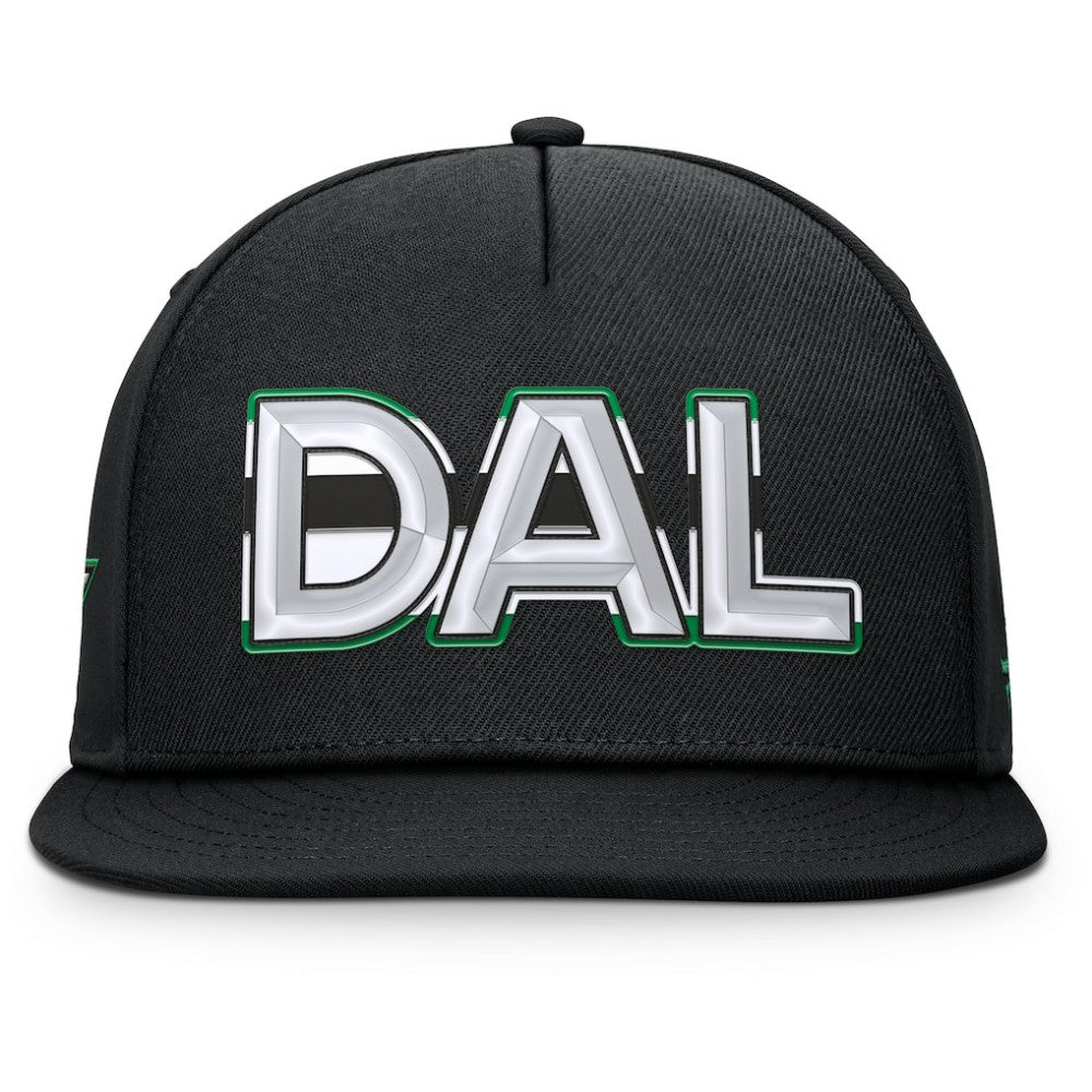 Dallas Stars - Fanatics Authentic Pro Rink Team Code Snapback Hat Black