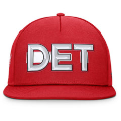 Detroit Red Wings - Fanatics Authentic Pro Rink Team Code Snapback Hat Red