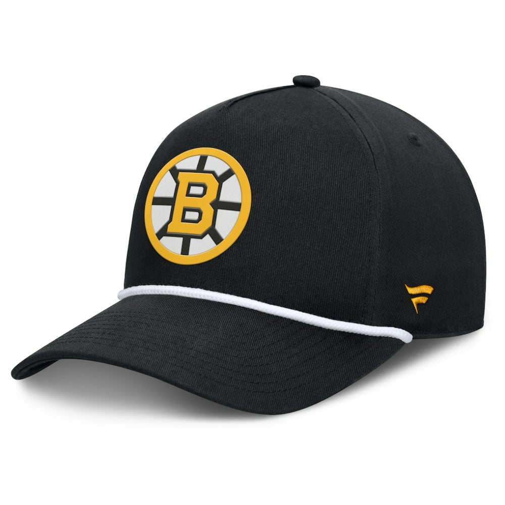 Boston Bruins Fanatics Authentic Pro Rink Roper A-Frame Adjustable Hat Black