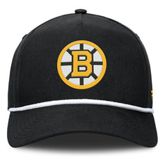 Boston Bruins Fanatics Authentic Pro Rink Roper A-Frame Adjustable Hat Black