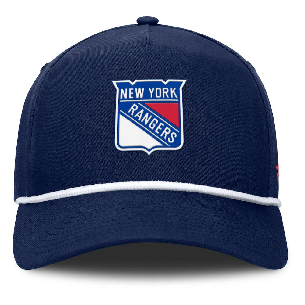 New York Rangers Fanatics Authentic Pro Rink Roper A-Frame Adjustable Hat Navy