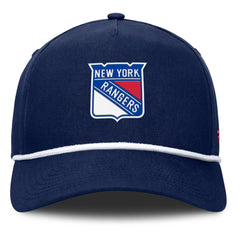 New York Rangers Fanatics Authentic Pro Rink Roper A-Frame Adjustable Hat Navy