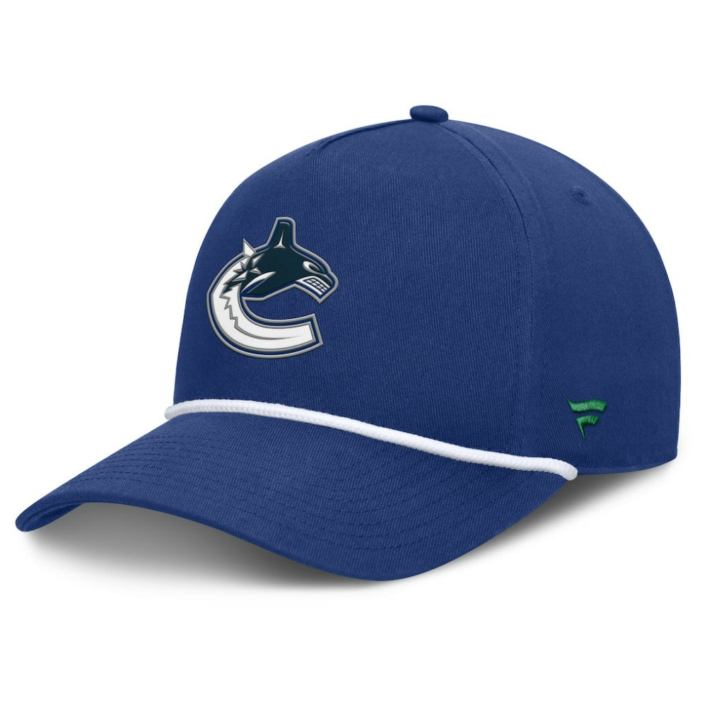 Vancouver Canucks - Fanatics Authentic Pro Rink Roper A-Frame Adjustable Hat Blue