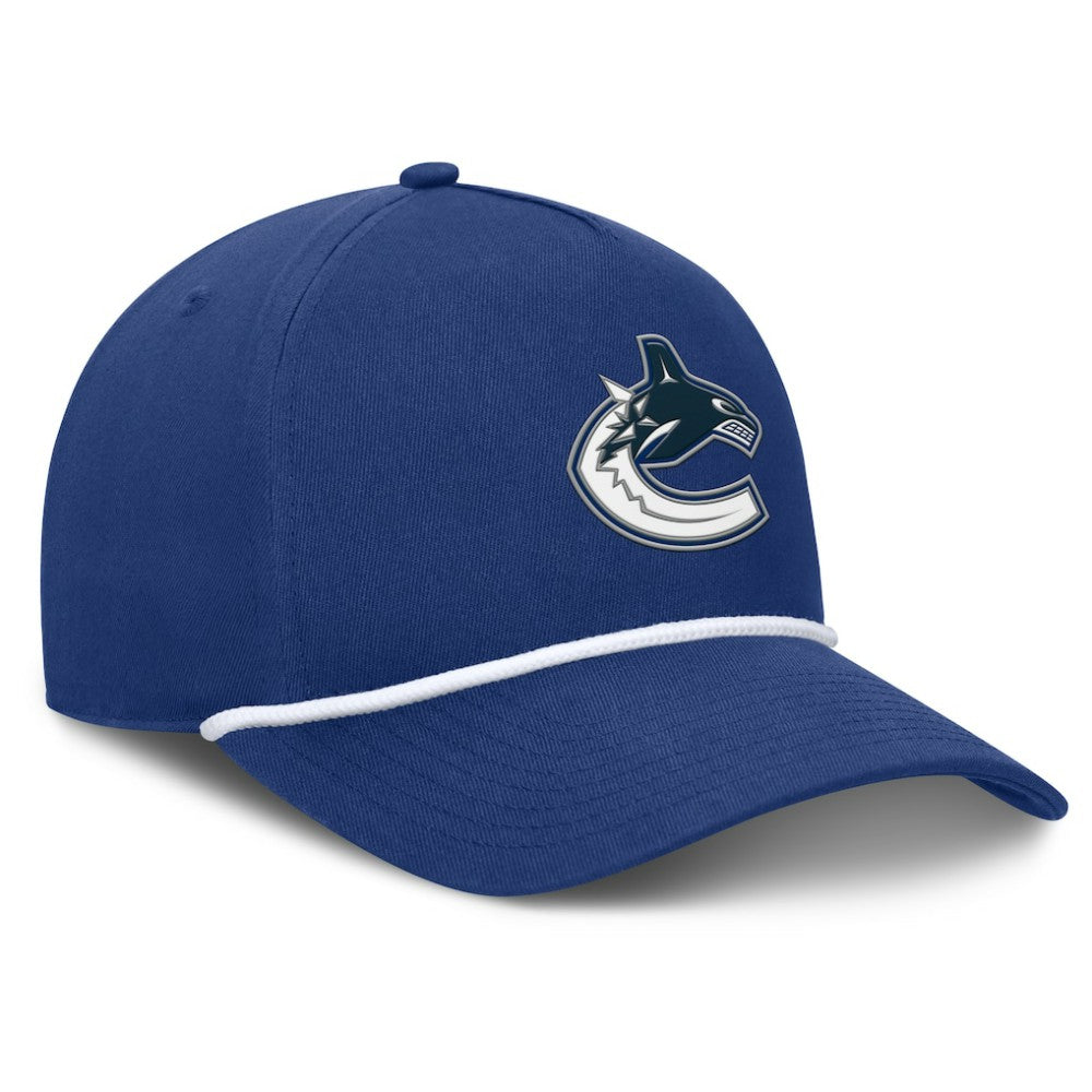 Vancouver Canucks - Fanatics Authentic Pro Rink Roper A-Frame Adjustable Hat Blue