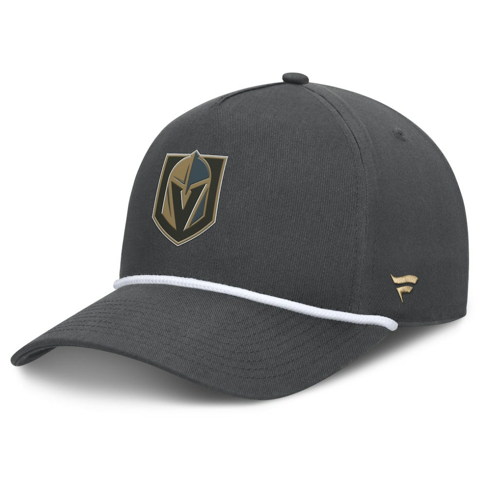 Vegas Golden Knights Fanatics Authentic Pro Rink Roper A-Frame Adjustable Hat Charcoal