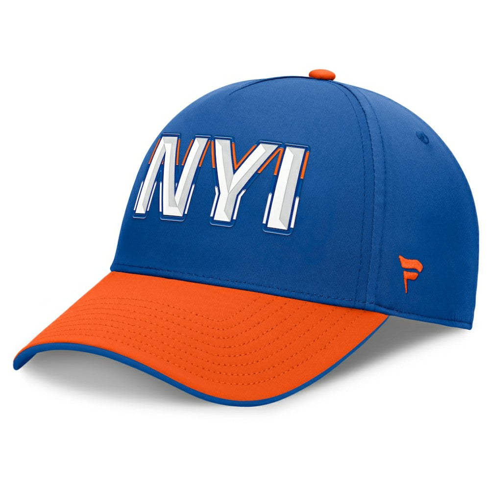 New York Islanders - Fanatics Authentic Pro Rink Team Code Flex Hat Royal/Orange