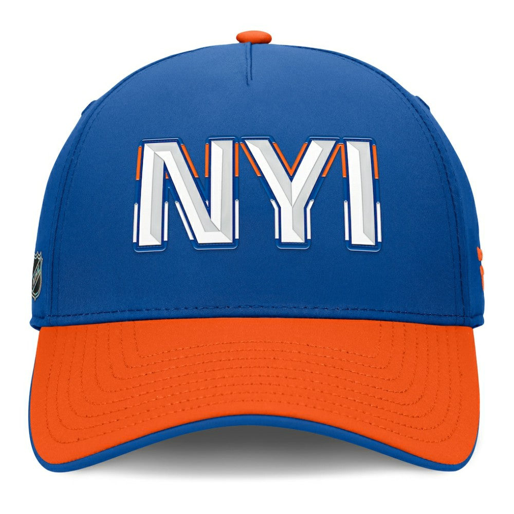New York Islanders - Fanatics Authentic Pro Rink Team Code Flex Hat Royal/Orange
