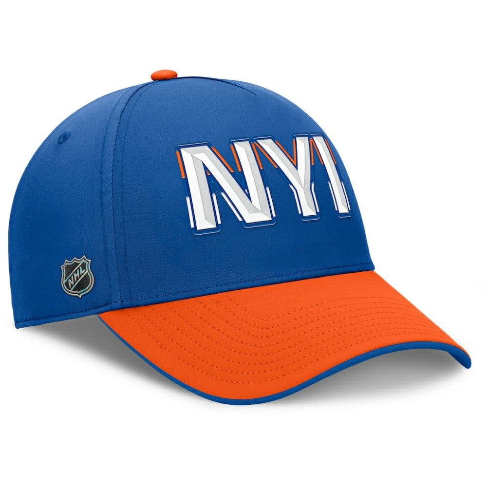 New York Islanders - Fanatics Authentic Pro Rink Team Code Flex Hat Royal/Orange