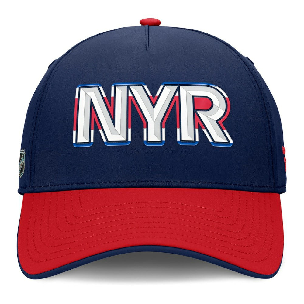New York Rangers Fanatics Authentic Pro Rink Team Code Flex Hat Navy/Red
