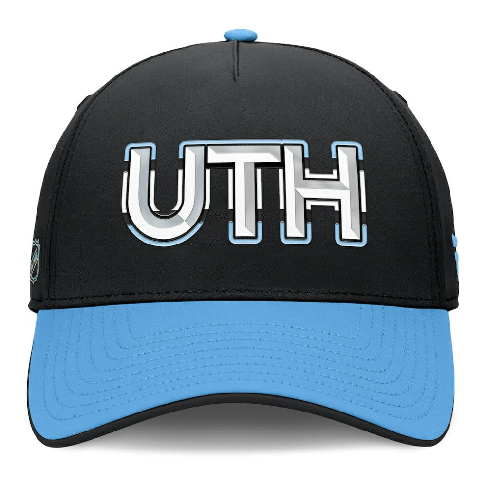 Utah Mammoth - Fanatics Authentic Pro Rink Team Code Flex Hat Black/Light Blue