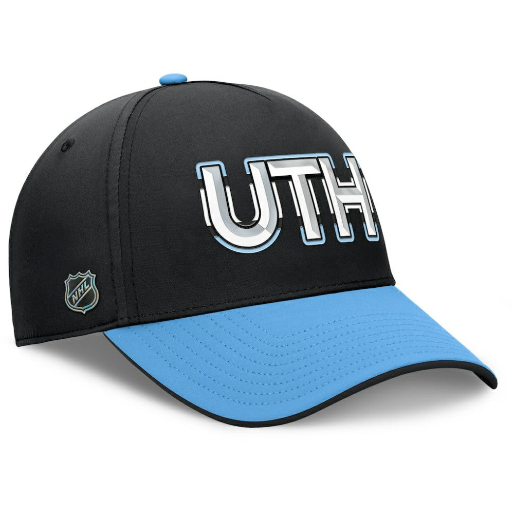 Utah Mammoth - Fanatics Authentic Pro Rink Team Code Flex Hat Black/Light Blue