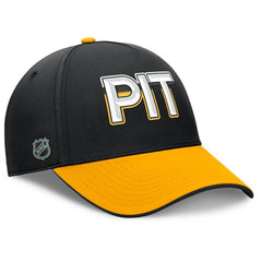 Pittsburgh Penguins Fanatics Authentic Pro Rink Team Code Flex Hat Black/Gold