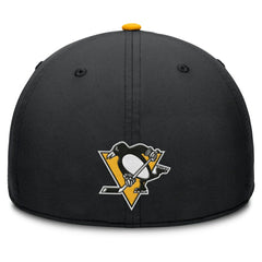 Pittsburgh Penguins Fanatics Authentic Pro Rink Team Code Flex Hat Black/Gold