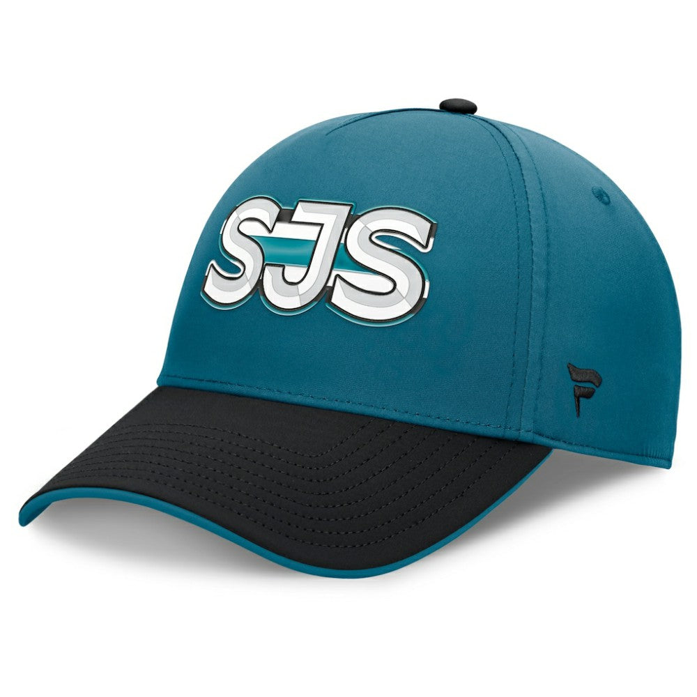 San Jose Sharks - Fanatics Authentic Pro Rink Team Code Flex Hat Teal/Black