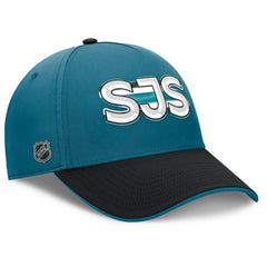 San Jose Sharks - Fanatics Authentic Pro Rink Team Code Flex Hat Teal/Black