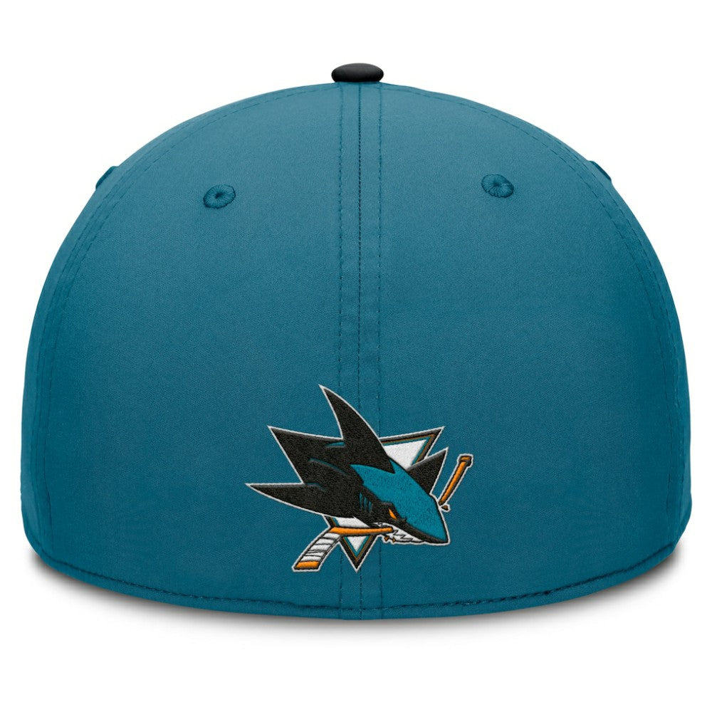 San Jose Sharks - Fanatics Authentic Pro Rink Team Code Flex Hat Teal/Black