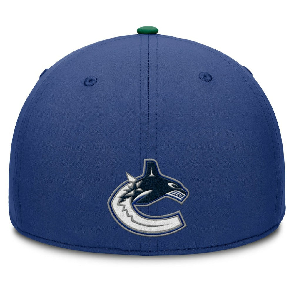 Vancouver Canucks - Fanatics Authentic Pro Rink Team Code Flex Hat Blue/Green