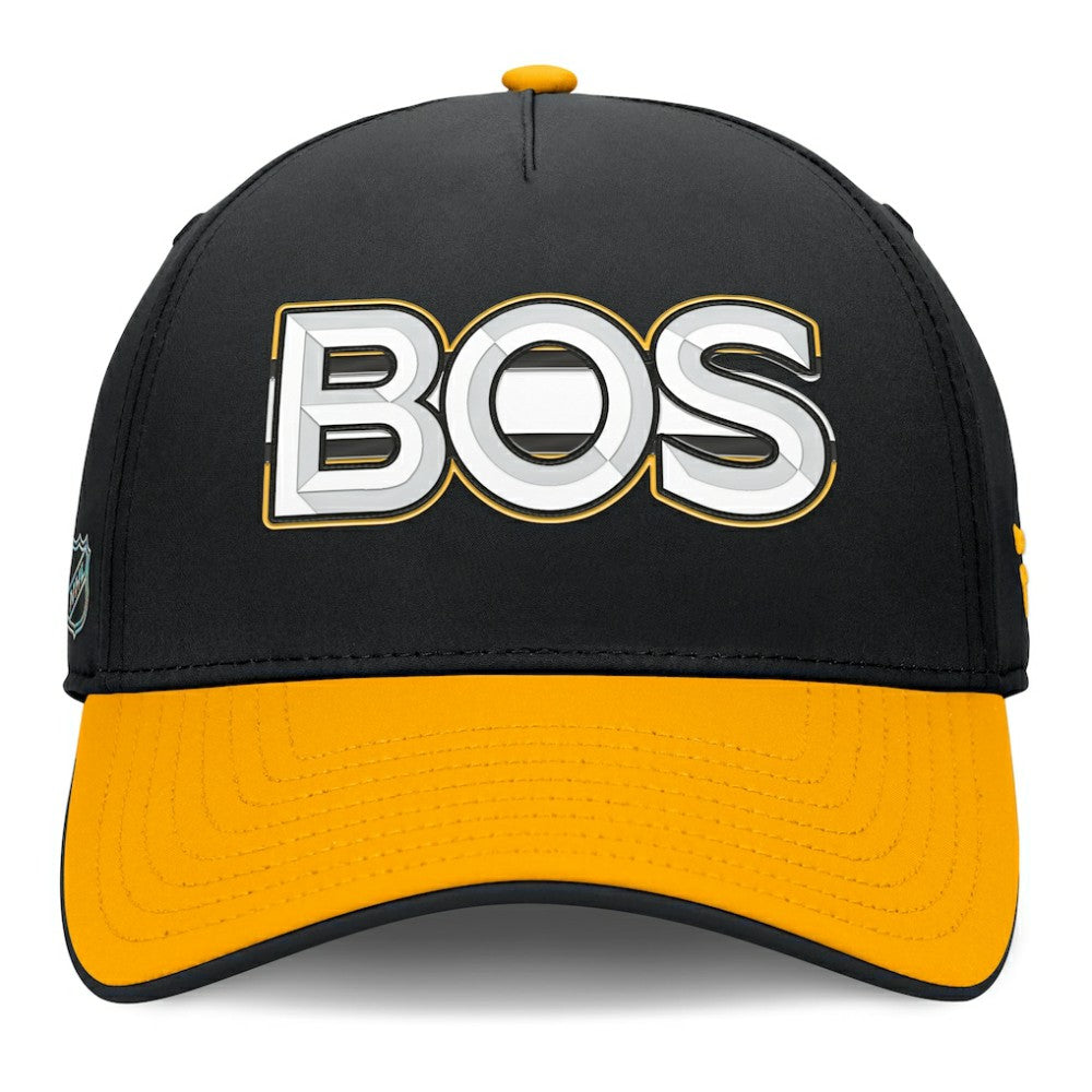 Boston Bruins Fanatics Authentic Pro Rink Team Code Flex Hat Black/Gold