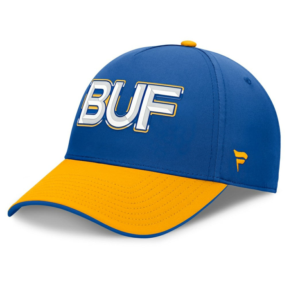 Buffalo Sabres - Fanatics Authentic Pro Rink Team Code Flex Hat Royal/Gold