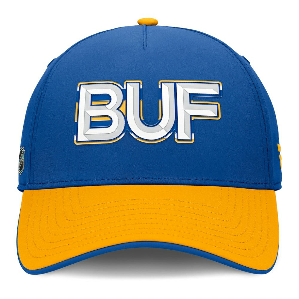 Buffalo Sabres - Fanatics Authentic Pro Rink Team Code Flex Hat Royal/Gold