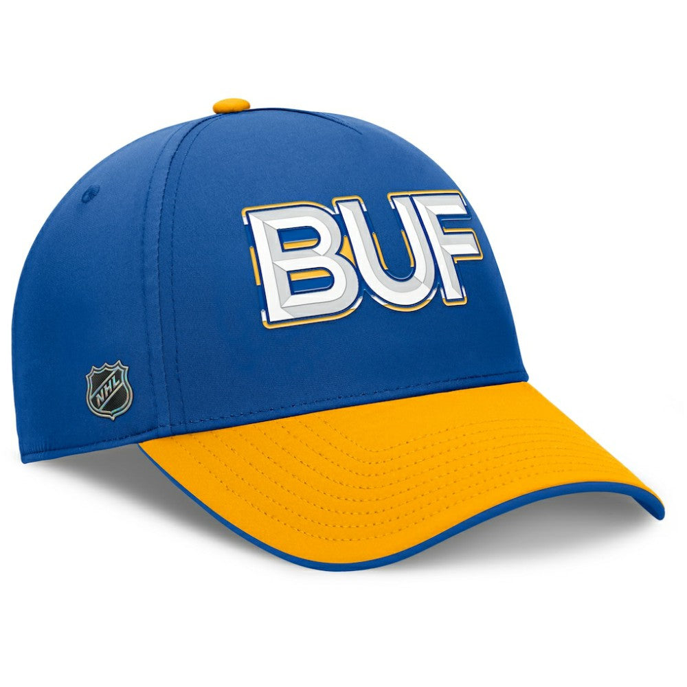 Buffalo Sabres - Fanatics Authentic Pro Rink Team Code Flex Hat Royal/Gold