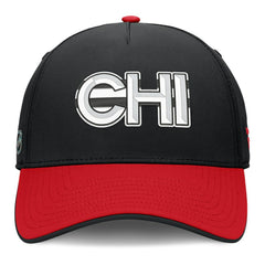 Chicago Blackhawks Fanatics Authentic Pro Rink Team Code Flex Hat Black/Red
