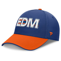 Edmonton Oilers - Fanatics Authentic Pro Rink Team Code Flex Hat Royal/Orange