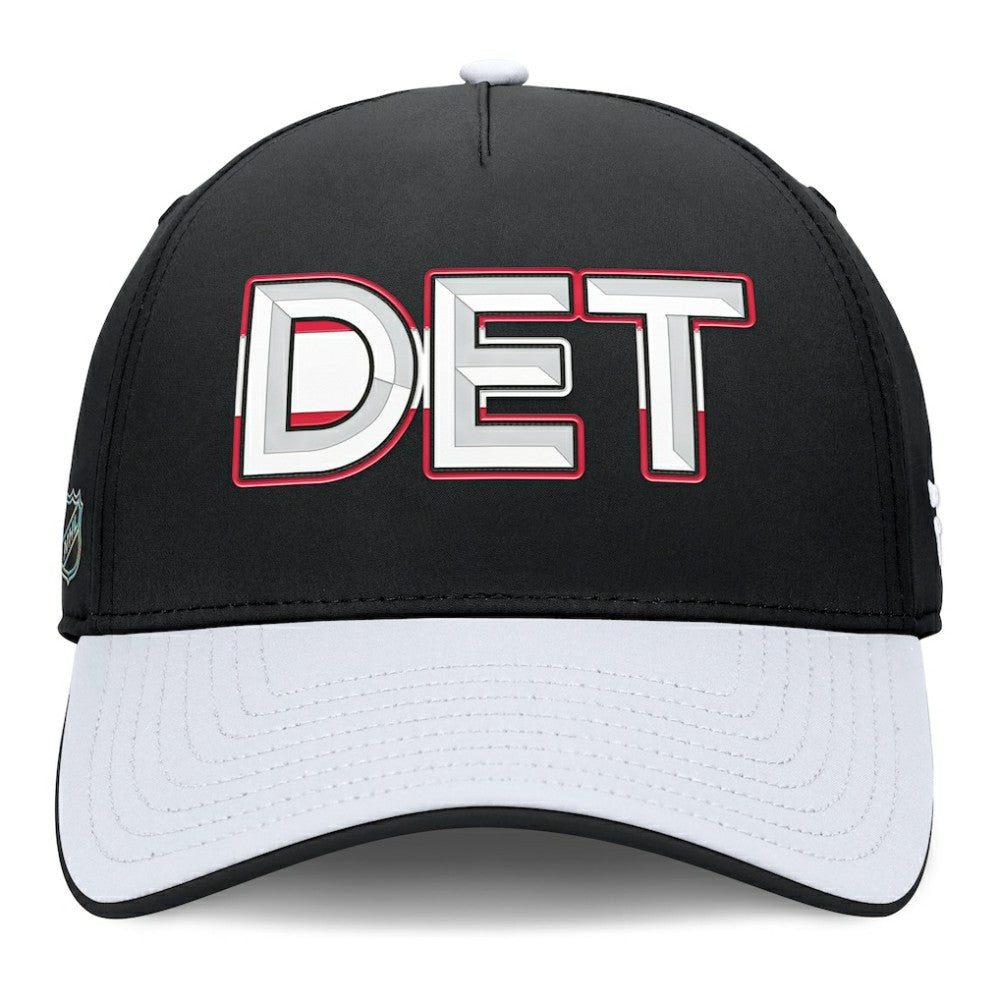 Detroit Red Wings - Fanatics Authentic Pro Rink Team Code Flex Hat Black/White