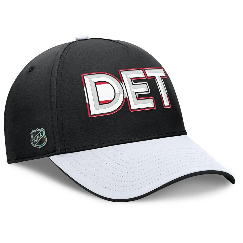 Detroit Red Wings - Fanatics Authentic Pro Rink Team Code Flex Hat Black/White