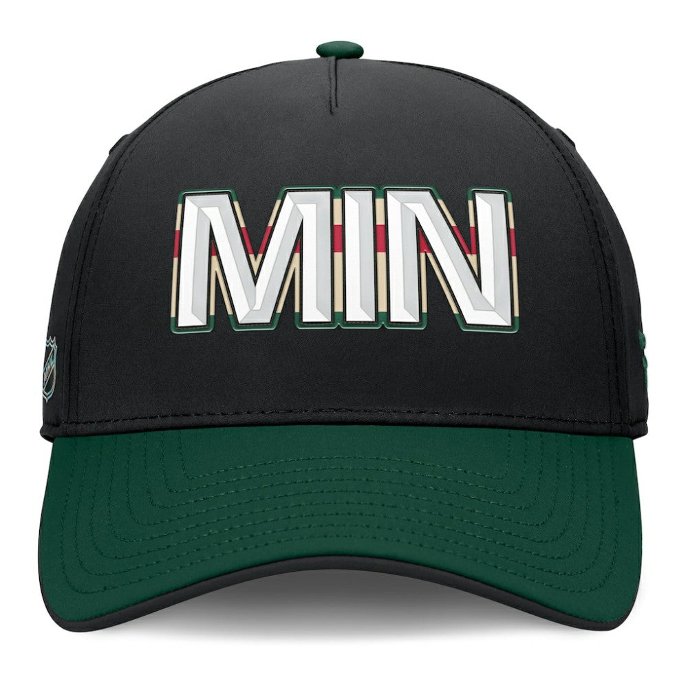 Minnesota Wild - Fanatics Authentic Pro Rink Team Code Flex Hat Black/Green